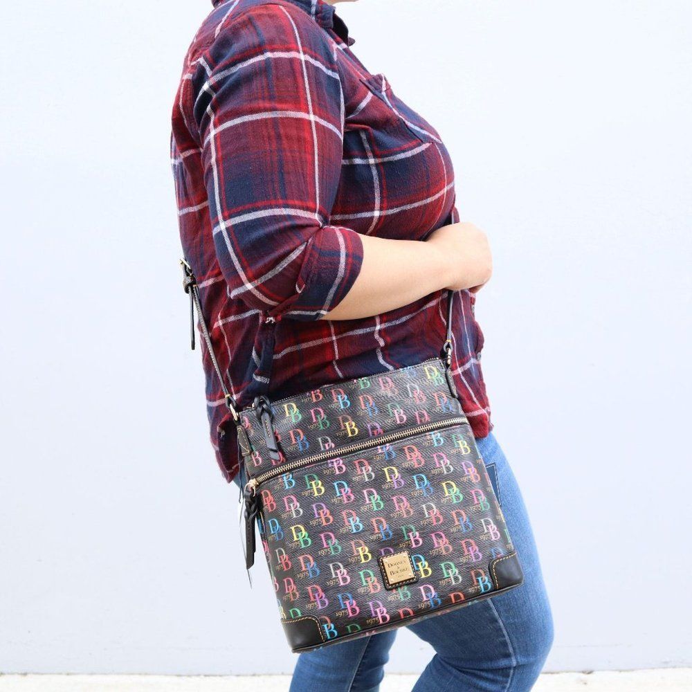 NEW Dooney Bourke DB75 Anniversary Crossbody Black Multi